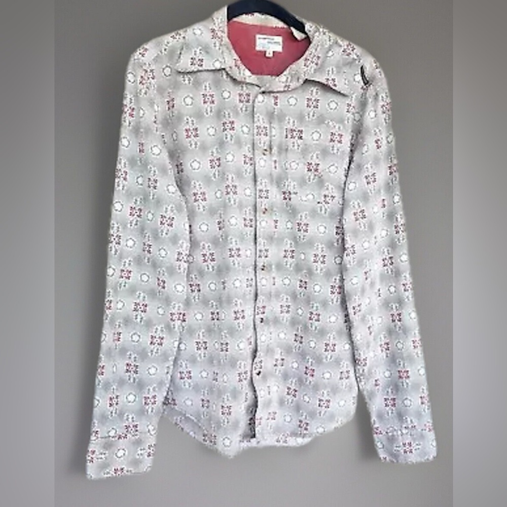 Energie Jean ‘session Men Long Sleeve“worn-out d-stressed” Shirt White/Red Large